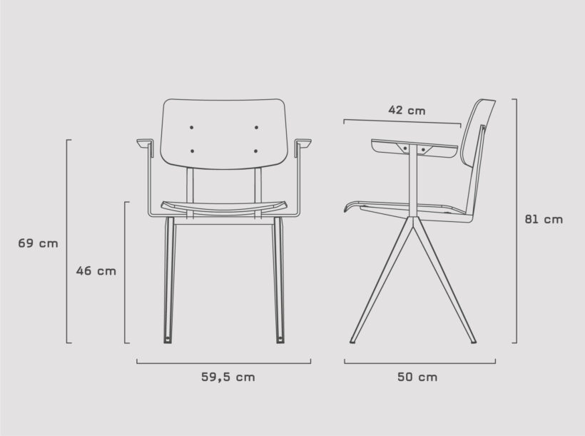 Galvanitas S16 Armchair dimensions