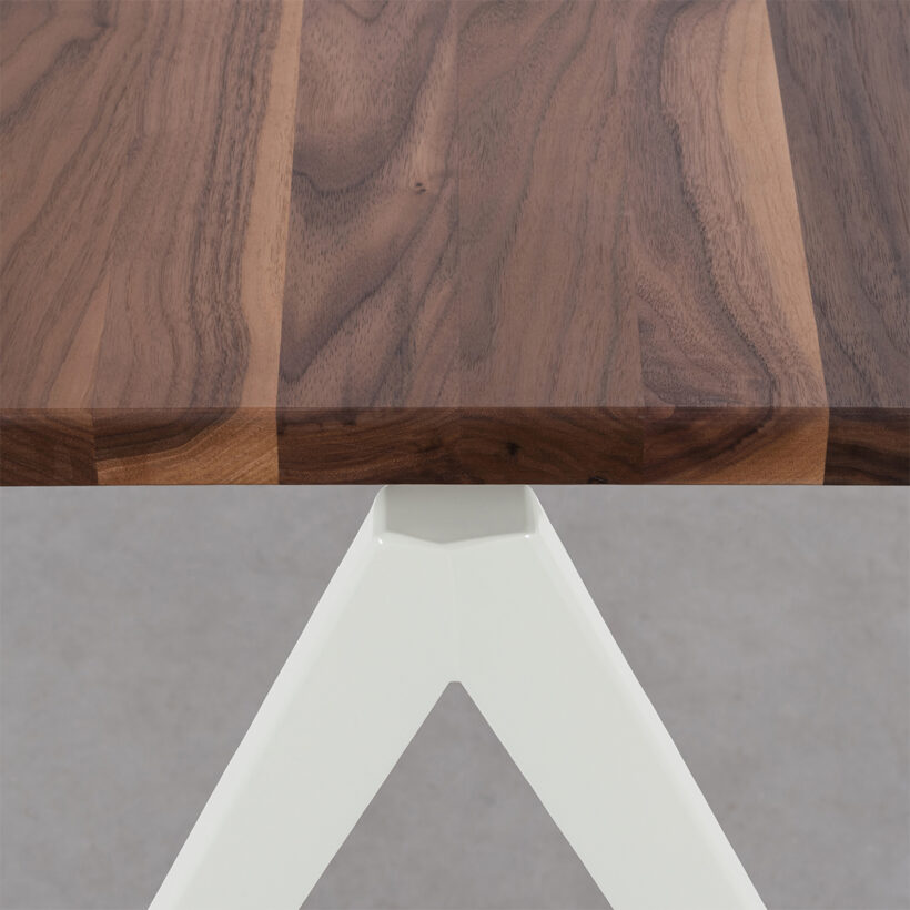 TD4 Table White / Walnut | Galvanitas Compass Collection