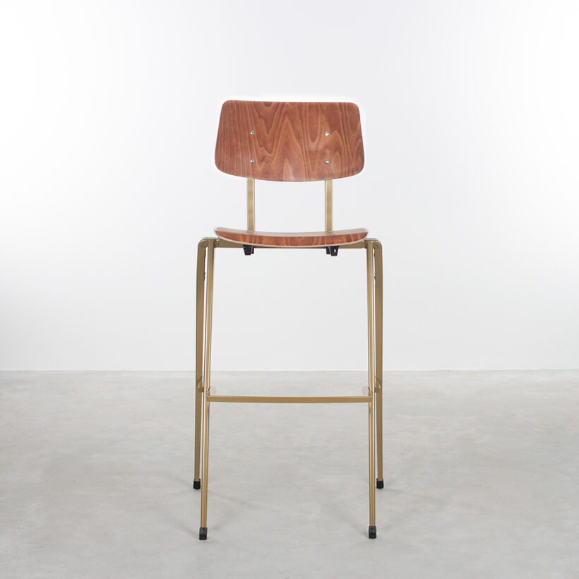 Galvanitas Bar Chair Pearl gold Brown