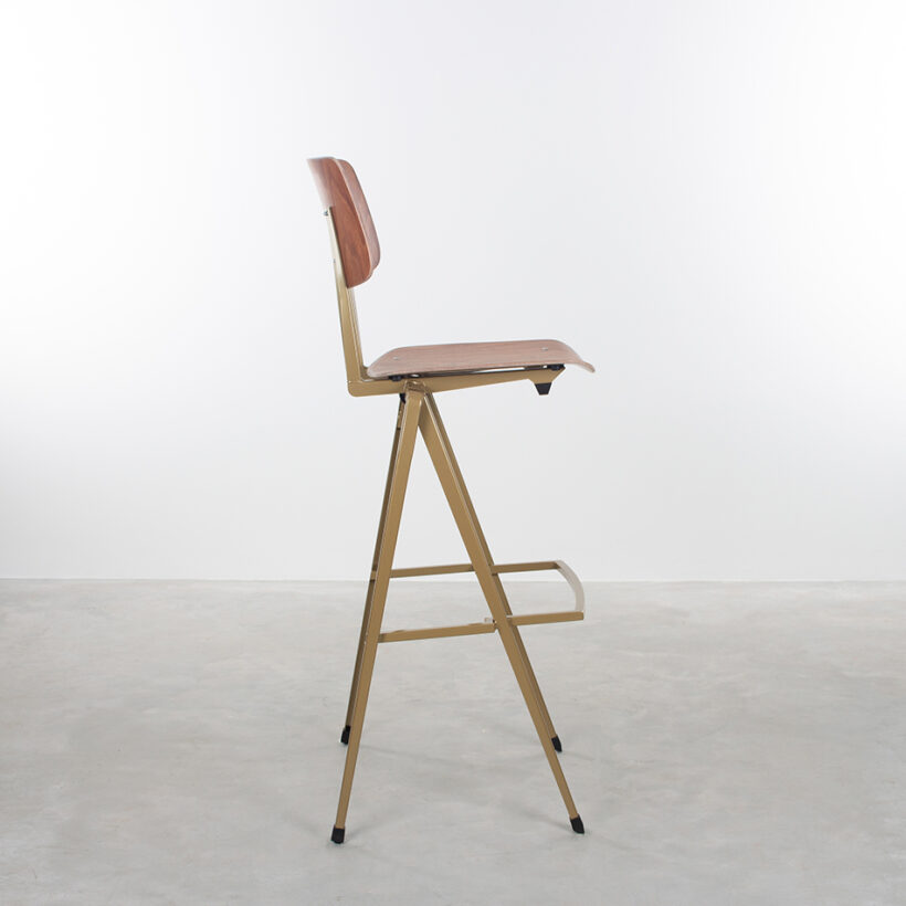 Galvanitas Bar Chair Pearl gold Brown