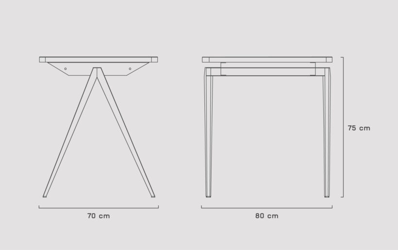 Galvanitas TD4 Bistro Frame Dimensions