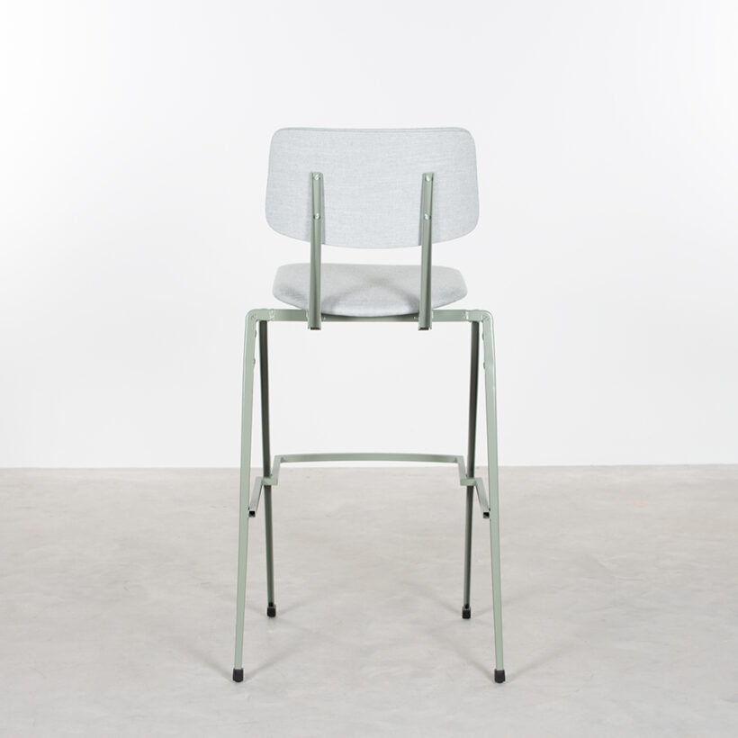 Galvanitas Bar Chair Upholstered Cement Grey Piquet Lightgrey 60