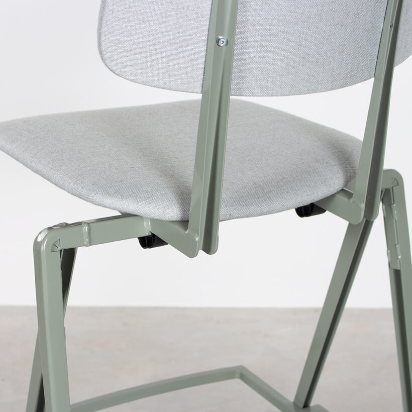 Galvanitas Bar Chair Upholstered Cement Grey Piquet Lightgrey 60
