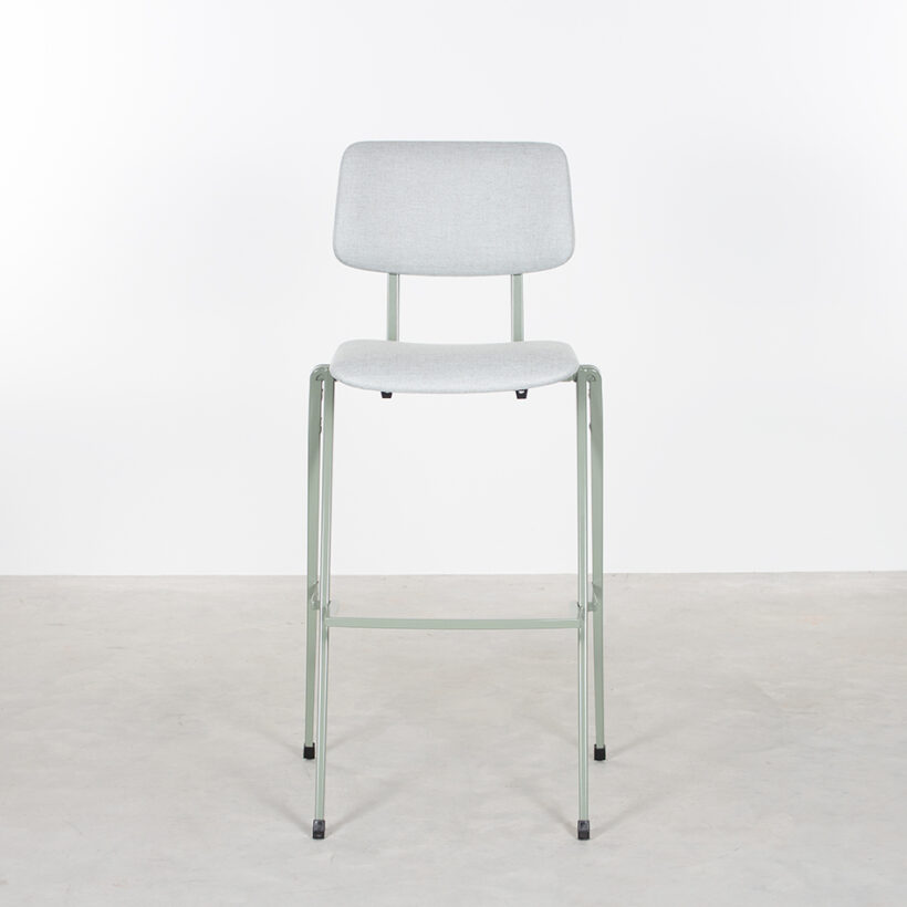 Galvanitas Bar Chair Upholstered Cement Grey Piquet Lightgrey 60