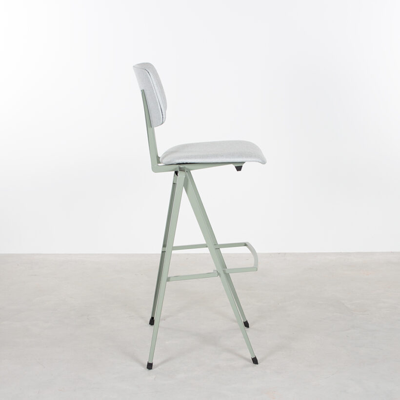 Galvanitas Bar Chair Upholstered Cement Grey Piquet Lightgrey 60