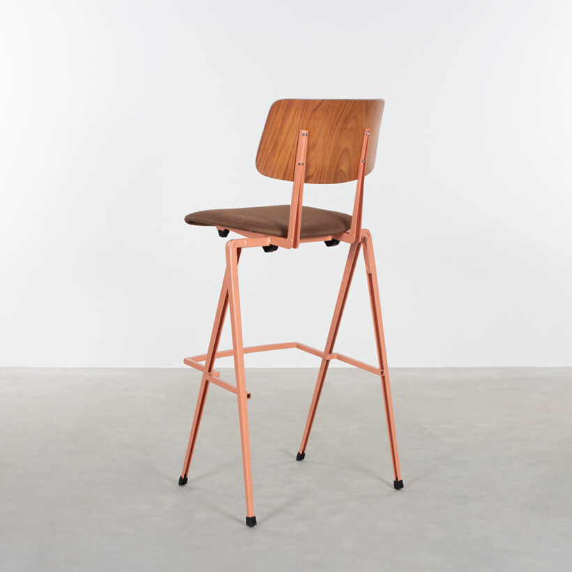 Galvanitas Bar Chair Upholstered Onlyseat Beige Red Piquet Brown 15