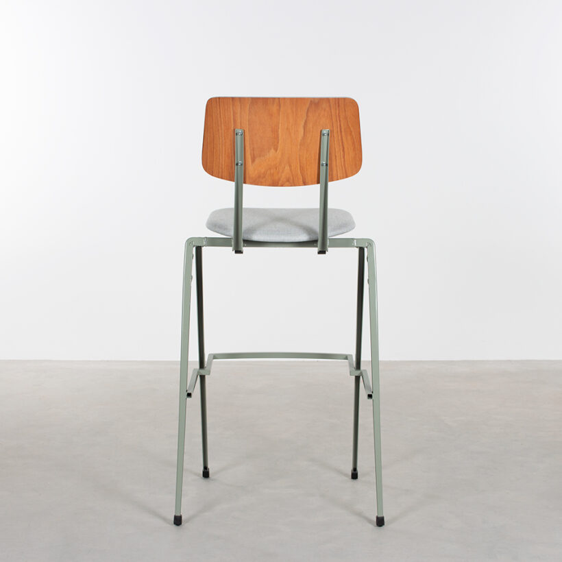 Galvanitas Bar Chair Upholstered Onlyseat Cement Grey Piquet Lightgrey 60