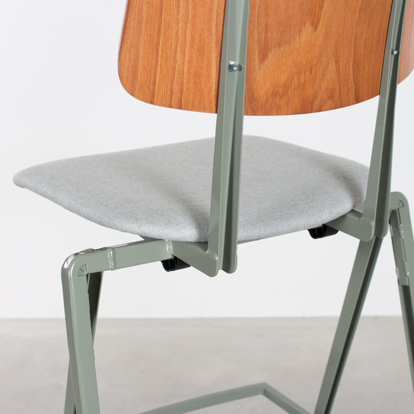 Galvanitas Bar Chair Upholstered Onlyseat Cement Grey Piquet Lightgrey 60