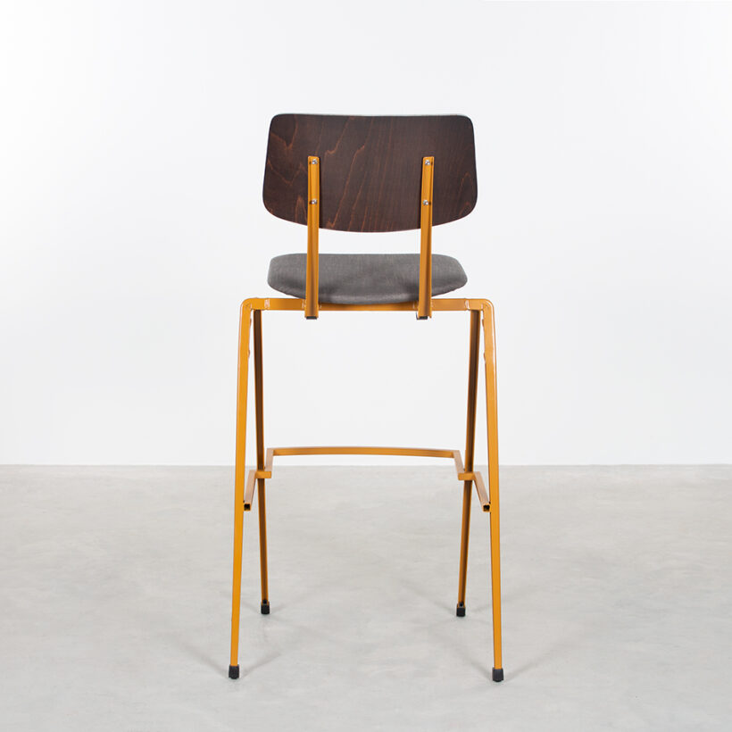 Galvanitas Bar Chair Upholstered Onlyseat Ocher Brown Piquet Coffee 81