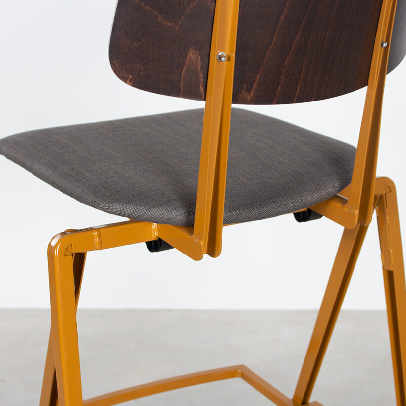 Galvanitas Bar Chair Upholstered Onlyseat Ocher Brown Piquet Coffee 81