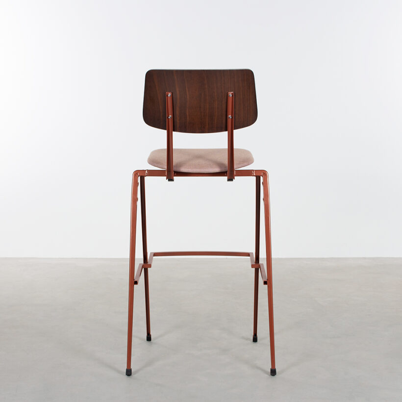 Galvanitas Bar Chair Upholstered Onlyseat Pearl Copper Piquet Blossom 166