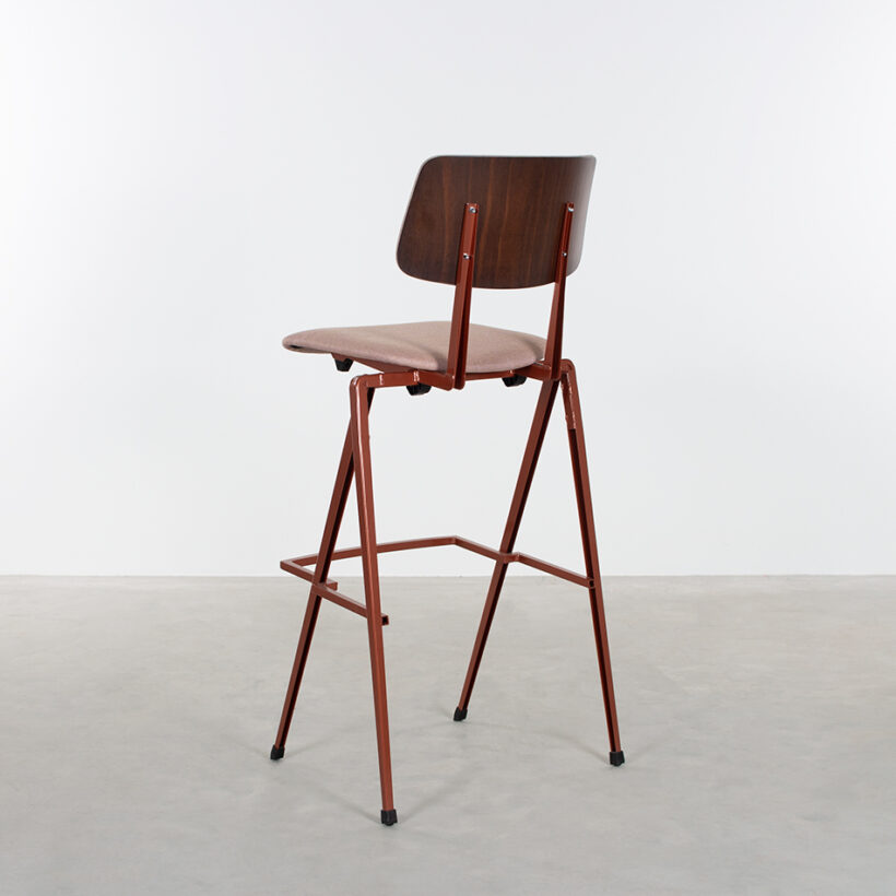 Galvanitas Bar Chair Upholstered Onlyseat Pearl Copper Piquet Blossom 166
