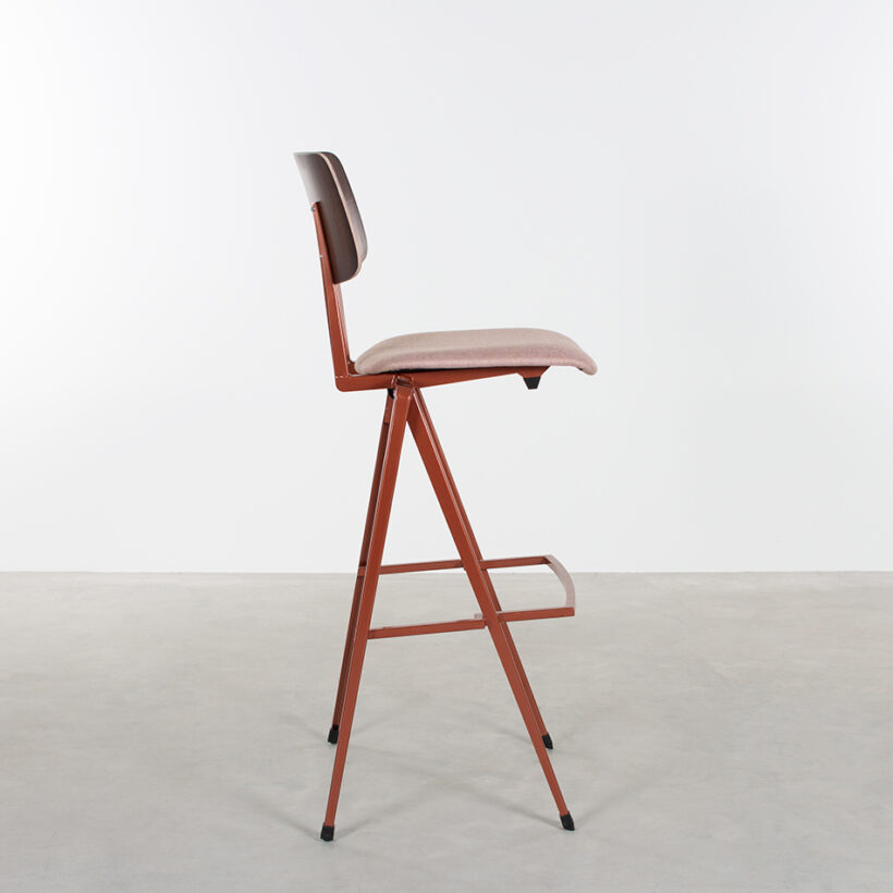 Galvanitas Bar Chair Upholstered Onlyseat Pearl Copper Piquet Blossom 166