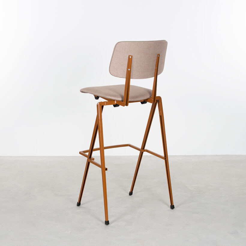 Galvanitas Bar Chair Upholstered Loam Brown Piquet Liver 10