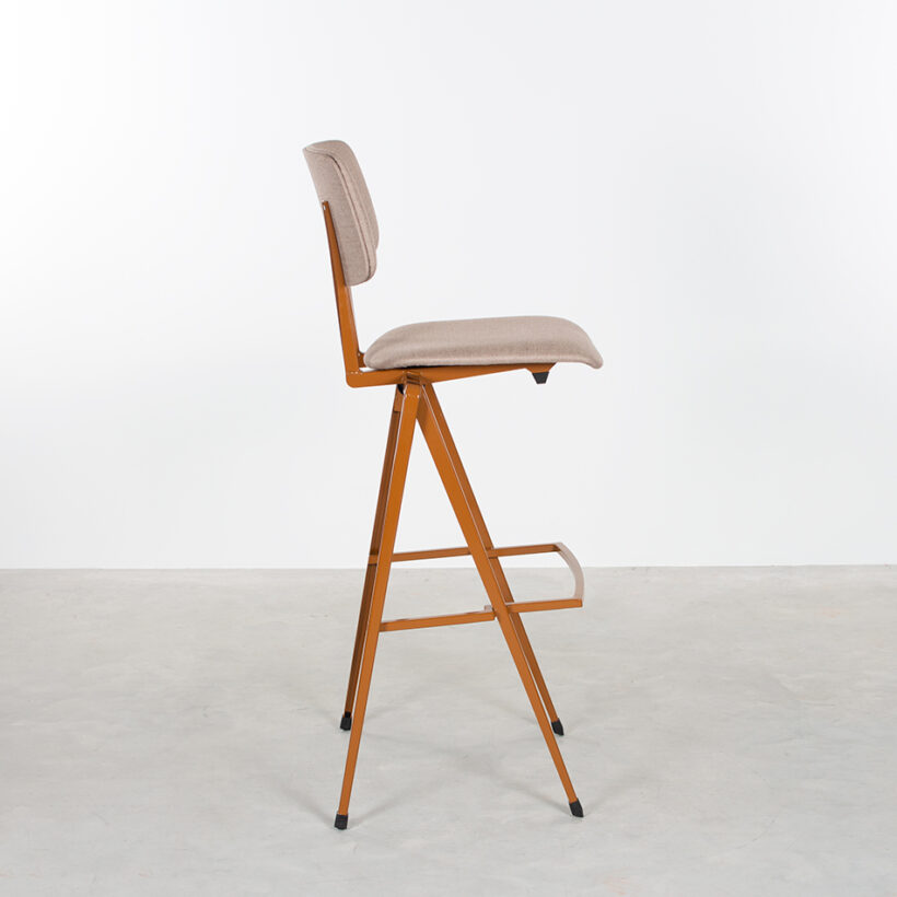 Galvanitas Bar Chair Upholstered Loam Brown Piquet Liver 10