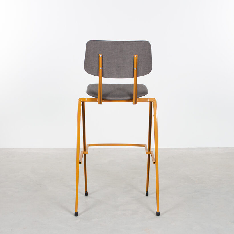 Galvanitas Bar Chair Upholstered Ocher Brown Piquet Coffee 81