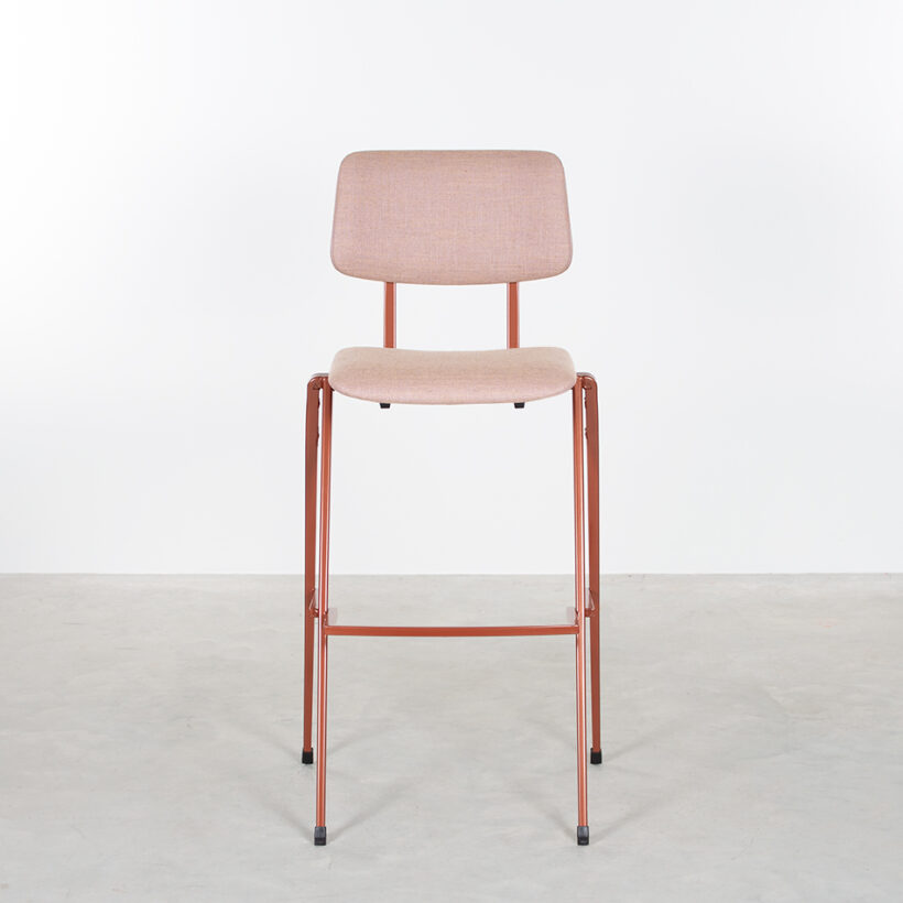 Galvanitas Bar Chair Upholstered Pearl Copper Piquet Blossom 166