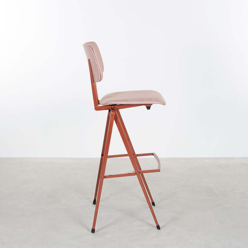 Galvanitas Bar Chair Upholstered Pearl Copper Piquet Blossom 166