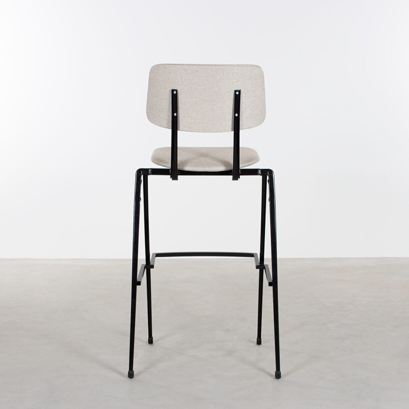 Galvanitas Bar Chair Upholstered Black Piquet Clay 84