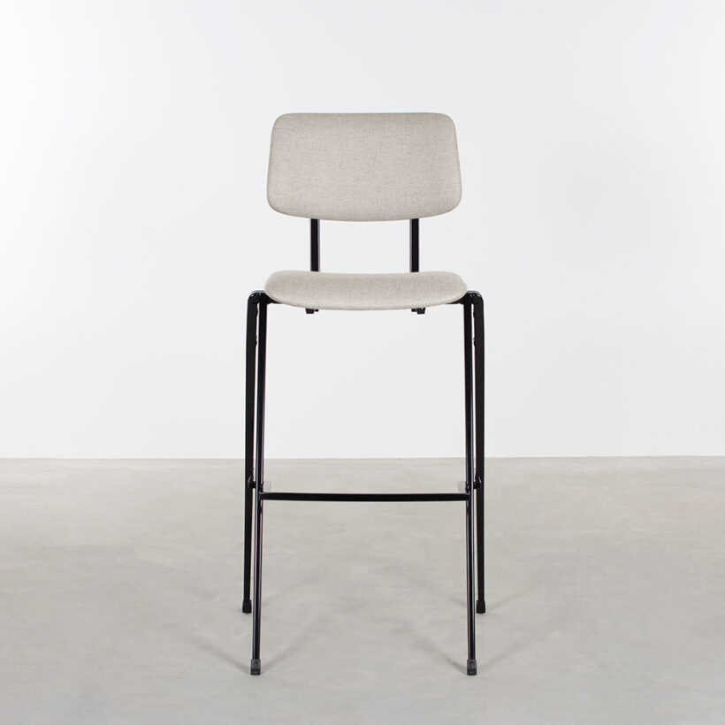 Galvanitas Bar Chair Upholstered Black Piquet Clay 84